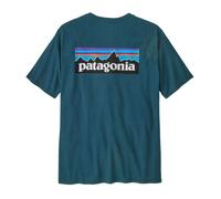 T shirt patagonia p 6 logo responsibili tee bleu homme