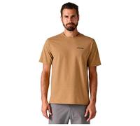 Patagonia - T-shirt en coton recyclé - M's P-6 Logo Responsibili-Tee Talon Gold pour Homme en Coton - Taille XL - Marron Marron XL