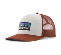Patagonia - P-6 Logo Trucker Hat - Casquette - One Size - white / rusty red