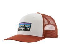 Patagonia - P-6 Logo Trucker Hat White Rusty Red - Casquette