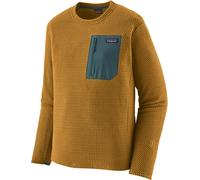 Patagonia - Polaire gaufrée à séchage rapide de ski de randonnée - M's R1 Air Crew Bobcat Brown pour Homme - Taille M - Marron Marron M