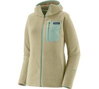 Patagonia - Polaire gaufrée à séchage rapide de ski de randonnée zippée - W's R1 Air Full-Zip Hoody Weathered Stone pour Femme - Taille S - Vert Vert S