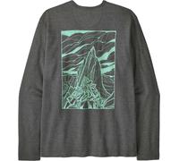 Patagonia - Sweat ras du cou en coton biologique - M's LW Cloud Crag Wildrise Crew Ink Black pour Homme en Coton - Taille S - Noir Noir S