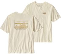 Patagonia - T-shirt 100% recyclé - M's '73 Skyline Organic T-Shirt Birch White pour Homme en Coton - Taille S - Blanc Blanc S