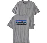 Patagonia - T-shirt 100% recyclé - M's P-6 Logo Responsibili-Tee Gravel Heather pour Homme en Coton - Taille XL - Gris Gris XL