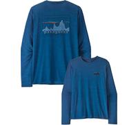 Patagonia - T-shirt à manches longues - M's L/S Cap Cool Daily Graphic Shirt '73 Skyline: Clement Blue X-Dye pour Homme - Taille L - Bleu Bleu L