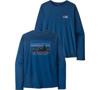 Patagonia - T-shirt de randonnée léger et respirant à manches longues - M's L/S Cap Cool Daily Shirt '73 Skyline Clement Blue Light X-Dye pour Homme - Bleu XL