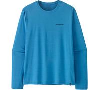 Patagonia - T-shirt de randonnée léger et respirant à manches longues - M's L/S Cap Cool Daily Shirt Boardshort Logo Shore Blue Light X-Dye pour Homme Bleu S