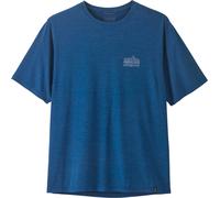 Patagonia - T-shirt de randonnée léger et respirant - M's Cap Cool Daily Shirt Strataspire Clement Blue Light X-Dye pour Homme - Taille L - Bleu Bleu L