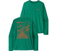 Patagonia - T-shirt de randonnée manches longues léger et respirant - M's L/S Cap Cool Daily Shirt Cloud Crag Gem Green Light X-Dye pour Homme - Vert L