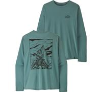 Patagonia - T-shirt de randonnée respirant à manches longues - M's L/S Cap Cool Daily Shirt Cloud Crag Blue Sage Light X-Dye pour Homme - Taille XL - Bleu XL