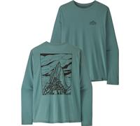 Patagonia - T-shirt de randonnée respirant à manches longues - M's L/S Cap Cool Daily Shirt Cloud Crag Blue Sage Light X-Dye pour Homme - Taille M - Bleu M