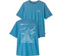 Patagonia - T-shirt de randonnée respirant et léger - M's Cap Cool Daily Shirt Cloud Crag Shore Blue Light Shore Blue X-Dye pour Homme - Taille L - Bleu L