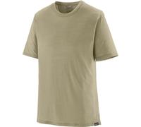 Patagonia - T-shirt de randonnée technique et respirant en laine de mérinos - M's Cap Cool Merino Blend Shirt Weathered Stone pour Homme en Laine - Beige XL
