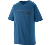 Patagonia - T-shirt de trail léger et respirant - M's Cap Cool Trail Shirt Stratapeaks Aquatic Blue pour Homme - Taille S - Bleu Bleu S