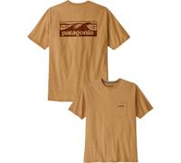 Patagonia - T-shirt en coton recyclé - M's Boardshort Logo Pocket Responsibili-Tee Talon Gold pour Homme en Coton - Taille M - Marron Marron M