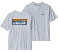Patagonia - T-shirt en coton recyclé - M's Boardshort Logo Pocket Responsibili-Tee White pour Homme en Coton - Taille XS - Blanc Blanc XS
