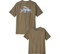 Patagonia - T-shirt en coton recyclé - M's Flying Fish Responsibili-Tee Flying Fish Mthr Tree Abndnt Blue pour Homme en Coton - Taille S - Navy Navy S