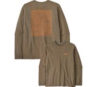 Patagonia - T-shirt en coton recyclé - M's L/S Strataspire Responsibili-Tee Wing Grey pour Homme en Coton - Taille M - Gris Gris M