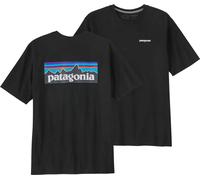 Patagonia - T-shirt en coton recyclé - M's P-6 Logo Responsibili-Tee Black pour Homme en Coton - Taille S - Noir Noir S