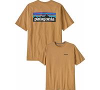 Patagonia - T-shirt en coton recyclé - M's P-6 Logo Responsibili-Tee Talon Gold pour Homme en Coton - Taille M - Marron Marron M