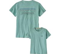 Patagonia - T-shirt en coton recyclé - W's P-6 Logo Responsibili-Tee P-6 Outline: Virtually Blue pour Femme en Coton - Taille L - Bleu Bleu L