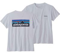 Patagonia - T-shirt en coton recyclé - W's P-6 Logo Responsibili-Tee White pour Femme en Coton - Taille M - Noir Noir M