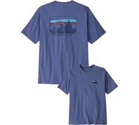 Patagonia - T-shirt recyclé - M's '73 Skyline Organic T-Shirt Current Blue pour Homme en Coton - Taille 163-169 - Bleu Bleu 163-169