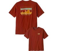 Patagonia - T-shirt recyclé - M's '73 Skyline Organic T-Shirt Dried Vanilla pour Homme en Coton - Taille 156 - Marron Marron 156