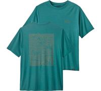 Patagonia - T-shirt respirant - M's Cap Cool Daily Graphic Shirt Strataspire: Wetland Blue X-Dye pour Homme - Taille XL - Bleu Bleu XL