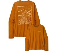 Patagonia - T-shirt respirant - M's L/S Cap Cool Daily Shirt - Cloud Crag Cinnamon Brown Dark X-Dye pour Homme - Taille L - Marron Marron L