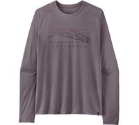 Maillot manches longues PATAGONIA M's L/S Cap Cool Trail Shirt - Stratapeaks (May Grey) Homme S