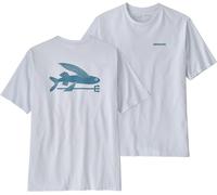 Patagonia - T-shirt urbain en coton recyclé et polyester recyclé - M's Flying Fish Responsibili-Tee White pour Homme en Coton - Taille M - Blanc Blanc M