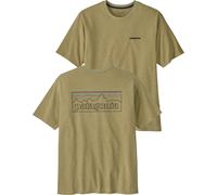 Patagonia - T-shirt urbain en coton recyclé et polyester recyclé - M's P-6 Logo Responsibili-Tee P-6 Outline Gumtree Green pour Homme en Coton - Vert M