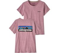 Patagonia - T-shirt urbain en coton recyclé et polyester recyclé - W's P-6 Logo Responsibili-Tee Quiet Violet pour Femme en Coton - Taille M Violet M