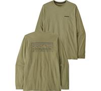 Patagonia - T-shirt urbain en matières recy s et coutures étanchées - M's L/S P-6 Logo Responsibili-Tee P-6 Outline Gumtree Green pour Homme en Vert S