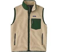 Patagonia - Veste polaire sans manches chaude et coupe-vent - M's Classic Retro-X Vest Dark Natural w/Treeline Green pour Homme - Taille S - Beige Beige S