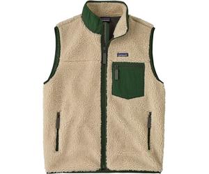 Patagonia - Veste polaire sans manches chaude et coupe-vent - M's Classic Retro-X Vest Dark Natural w/Treeline Green - Taille L - Beige Beige L
