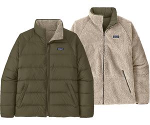 Patagonia - Veste réversible en duvet - M's Reversible Silent Down Jkt Basin Green pour Homme - Taille S - Vert Vert S