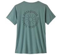 Patagonia - Women's Cap Cool Daily Shirt Spoke Stencil - T-shirt technique - S - blue sage / light blue sage x-dye