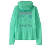 Patagonia - Women's Cap Cool Sun Hoody Peak Visions - T-shirt technique - M - aqua stone / early teal x-dye