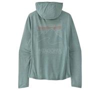 Patagonia - Women's Cap Cool Sun Hoody Peak Visions - T-shirt technique - XS - nouveau green / blue sage x-dye