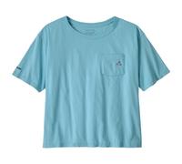 Patagonia - Women's Fitz Roy Massif Easy Cut Pocket Tee - T-shirt - S - snowmelt blue