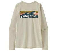 Patagonia - Women's L/S Cap Cool Daily Shirt Boardshort Logo - T-shirt technique - XS - dyno white