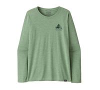 Patagonia - Women's Long-Sleeved Cap Cool Daily Graphic Shirt - Lands - T-shirt femme Chouinard Crest: Ellwood Green X-Dye - L
