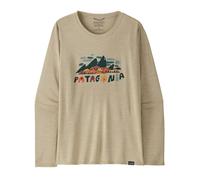 Patagonia - Women's Long-Sleeved Cap Cool Daily Graphic Shirt - Waters - T-shirt femme Fitz Roy Foliage: Pumice X-Dye - XS