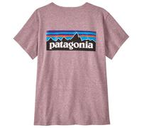 Patagonia - T-shirt urbain en coton recyclé et polyester recyclé - W's P-6 Logo Responsibili-Tee Quiet Violet pour Femme en Coton - Taille M Violet M
