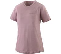 Patagonia - T-shirt de randonnée technique et respirant en laine de mérinos - W's Cap Cool Merino Blend Graphic Shirt Multi-Pitch Quiet Violet pour Violet M