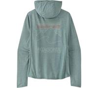 Patagonia - Veste à capuche légère avec protection anti-UV pour randonnée - W's Cap Cool Sun Hoody Peak Visions Nouveau Green Blue Sage X-Dye pour Bleu S