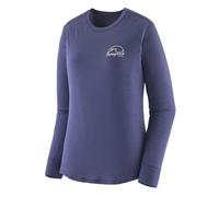 Patagonia W's L/S Cap Cool Merino Blend Graphic Shirt, Imagine Moon : Solstice Purple, L Femme